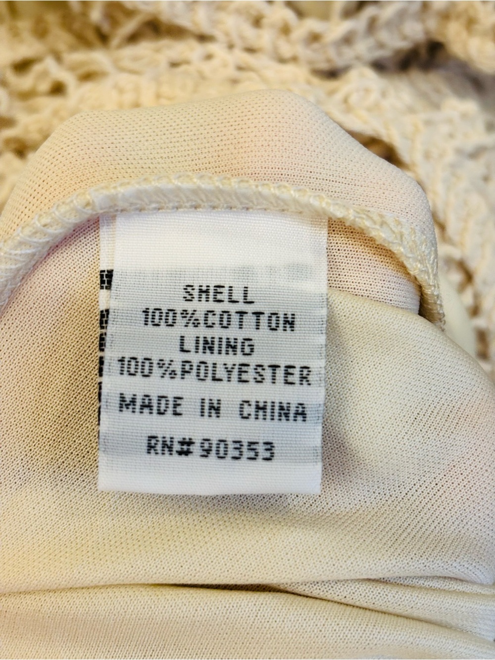 NWT REBELLION Cream Crochet Maxi Dress - Lightweight Summer Cover-Up- L - Picture 6 of 11